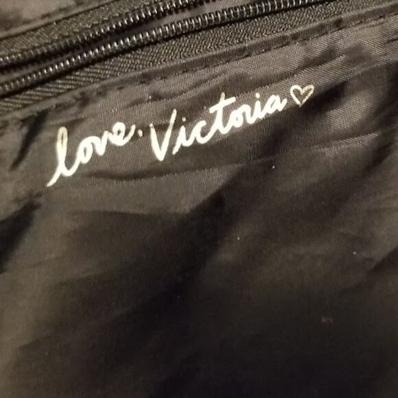 Victoria's Secret Zip Top Tote VS Pink Leopard Print Canvas Weekender Tote Bag - Picture 12 of 12